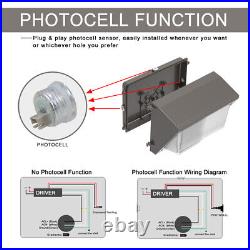 5Pack 120W LED Wall Pack Lights Dusk to Dawn Commercial Industrial Outdoor Light