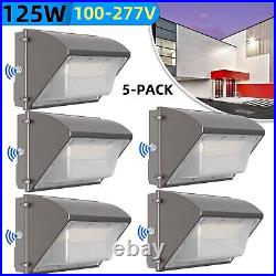 5Pack 125W Led Wall Pack Light Commercial Industrial Outdoor Security Wall Light