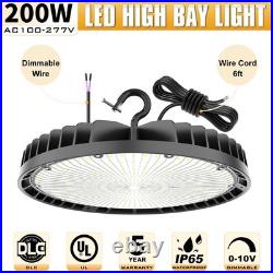 5Pack 200W LED High Bay Light Dimmable Industrial Workshop Lamp 30000lm 5000K