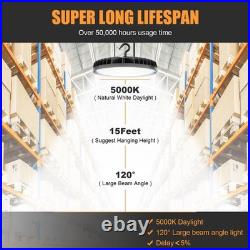 5Pack 200W LED High Bay Light Dimmable Industrial Workshop Lamp 30000lm 5000K