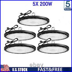 5Pack 200W UFO Led High Bay Light Commercial Industrial Warehouse Gym Shop Light