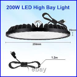 5Pack 200W UFO Led High Bay Light Factory Warehouse Commercial Bay Light Fixture