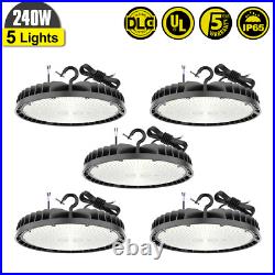 5Pack 240W LED High Bay Light 33600lm (Eqv. 1000W MH/HPS) 5000K Warehouse Lights
