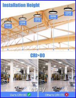 5Pack 240W LED High Bay Light 33600lm (Eqv. 1000W MH/HPS) 5000K Warehouse Lights