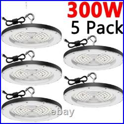 5Pack 300W UFO LED High Bay Light Shop Lights Industrial Factory Warehouse Lamps