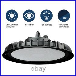 5Pack 300W UFO LED High Bay Lights Factory Warehouse Industrial Lighting Fixture