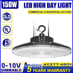 5Pack LED UFO High Bay Light 150W Diammable Warehouse Industrial Lamp AC277-480V