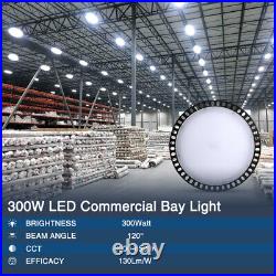 5X 300W Super Bright Warehouse LED UFO High Bay Lights Factory Home Shop Lamp