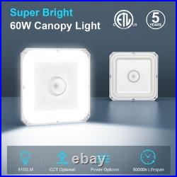 5X LED Canopy Light with Photocell, 60W 80W 100W Adjustable, 3000K/4000K/5000K