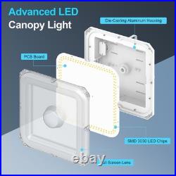 5X LED Canopy Light with Photocell, 60W 80W 100W Adjustable, 3000K/4000K/5000K