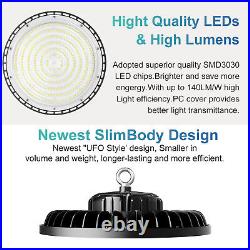 5 Pack 200W UFO Led High Bay Light 200 Watt Factory Warehouse Commercial Fixture