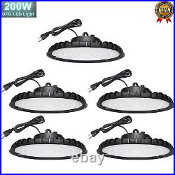 5 Pack 200W UFO Led High Bay Light Commercial Warehouse Industrial Light Fixture