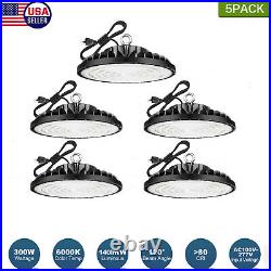 5 Pack 300W UFO Led High Bay Light Commercial Industrial Warehouse Light Fixture