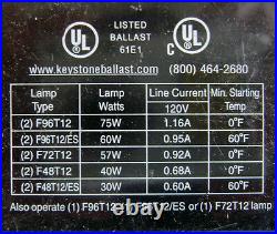 5x Keystone KTEB-275-1-TP-PIC-SL 120V Electronic Ballast F96T12, F72T12, F48T12