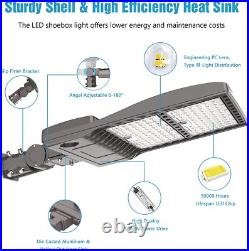 60000LM -400W LED Parking Lot Light Commercial Shoebox Pole Light Fixture 5000K