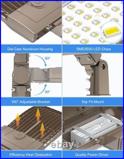 60000LM -400W LED Parking Lot Light Commercial Shoebox Pole Light Fixture 5000K