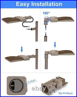 60000LM -400W LED Parking Lot Light Commercial Shoebox Pole Light Fixture 5000K