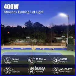 60000 Lumens -400W LED Shoebox Parking Lot Pole Light Dusk To Dawn Street Light
