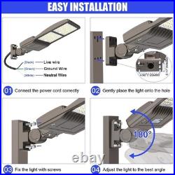 60000 Lumens -400W LED Shoebox Parking Lot Pole Light Dusk To Dawn Street Light