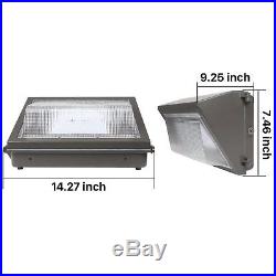 60W LED Wall Pack Light Weatherproof Outdoor Perimeter Fixture 7500lm 5000K-4Pcs