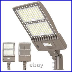 65,700LM 450W LED Shoebox Parking Lot Area Light 5000K Daylight with Photocell