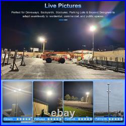 65,700LM 450W LED Shoebox Parking Lot Area Light 5000K Daylight with Photocell