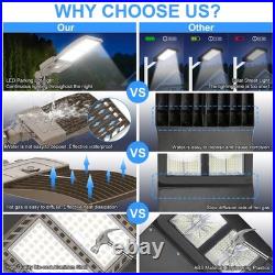65,700LM 450W LED Shoebox Parking Lot Area Light 5000K Daylight with Photocell