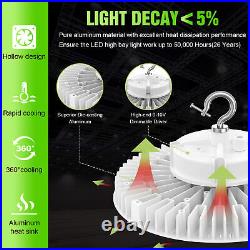 6PACK 240W UFO LED High Bay Light 33600LM 5000K Daylight Warehouse Shop Light US