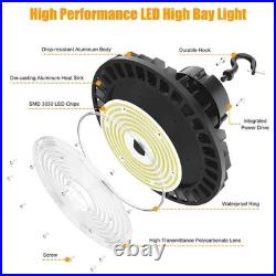 6PACK 240W UFO Led High Bay Light Dimmable Commercial Warehouse Shop Light 5000K