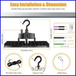 6PACK 240W UFO Led High Bay Light Dimmable Commercial Warehouse Shop Light 5000K