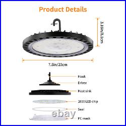 6PACK 300W UFO Led High Bay Light Commercial Warehouse Factory Lighting Fixture