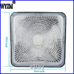 6PCS 70W LED Canopy Ceiling Light 110-277V Input 7700LM 400W HPS/HID Replacement