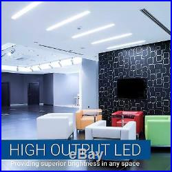 6PK 3-Bulb High Bay T8 66W LED Tube Light SHOP LIGHT UTILITY 5000K Transparent
