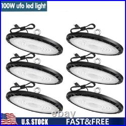 6Pack 100W Led UFO High Bay Light Warehouse Commercial Industrial Led Shop Light