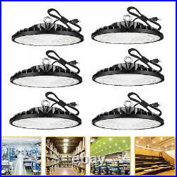 6Pack 100W UFO High Bay LED Shop Light Industrial Ceiling 400W HID Replacement