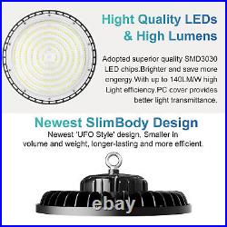6Pack 100W UFO Led High Bay Light 14000lm Warehouse Commercial Industrial Light