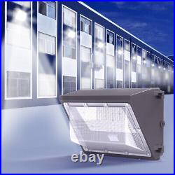 6Pack 120W Led Wall Pack Dusk to Dawn Commercial Outdoor Security Light Fixtures