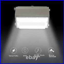 6Pack 120W Led Wall Pack Light Dusk to Dawn Commercial Industrial Outdoor Light