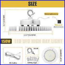 6Pack 150W LED High Bay Light 5000K Daylight 22500lm Eqv. 650W HPS/MH Shop Lamp
