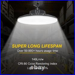6Pack 240W LED UFO High Bay Light Commercial Warehouse Shop Lighting 5000K 480V
