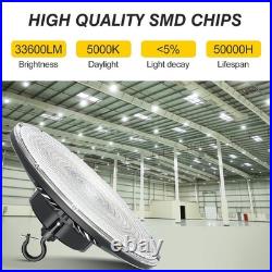 6Pack 240W LED UFO High Bay Light Commercial Warehouse Shop Lighting 5000K 480V