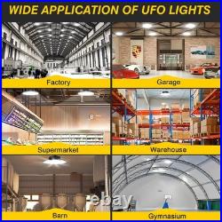 6Pack 240W LED UFO High Bay Light Commercial Warehouse Shop Lighting 5000K 480V