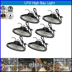 6Pack 240W UFO LED High Bay Light Shop Warehouse Industrial GYM Lighting 5000K