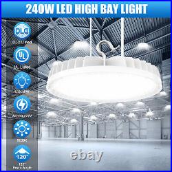6Pack 240W UFO Led High Bay Light Garage Warehouse Commercial Shop Lighting DLC
