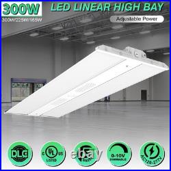 6Pack 300W LED Linear High Bay Light Commercial Shop Light Fixture 45000 Lumens