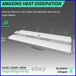 6Pack 300W LED Linear High Bay Light Commercial Shop Light Fixture 45000 Lumens