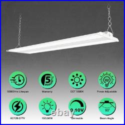 6Pack 300W LED Linear High Bay Light Commercial Shop Light Fixture 45000 Lumens