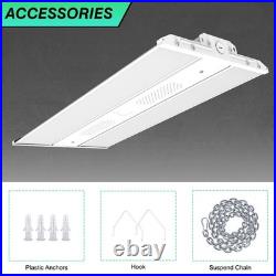 6Pack 300W LED Linear High Bay Light Commercial Shop Light Fixture 45000 Lumens