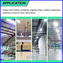 6Pack 300W LED Linear High Bay Light Commercial Shop Light Fixture 45000 Lumens