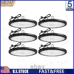 6Pack 300W UFO Led High Bay Light 300Watt Commercial Industrial Warehouse Lights